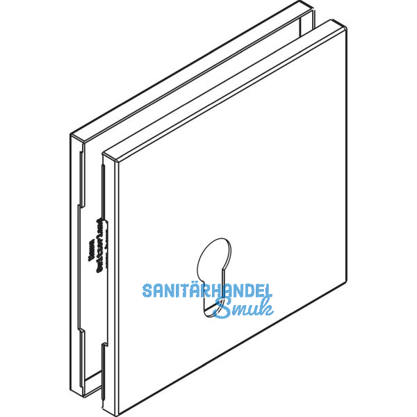 HAWA Toplock Abdeckkappenset eckig Profilzylinder Kunststoff Edelstahl-Effekt