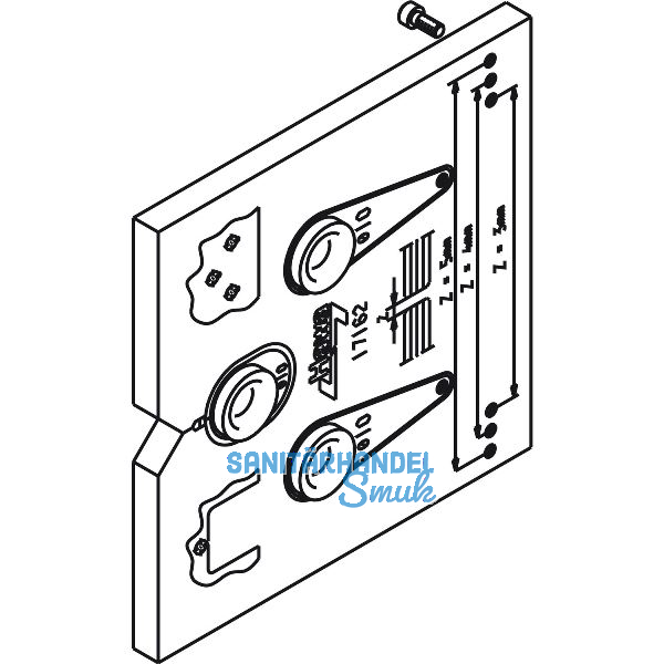 HAWA Toplock Bohrlehre f�r Schiebet�rschloss und Gegenkasten
