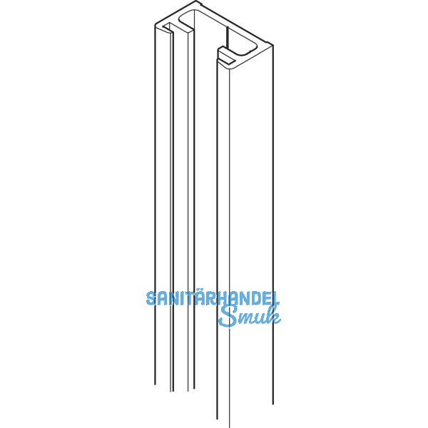 HAWA Wandanschlussprofil f�r Glast�ren L=2500 mm Aluminium farblos eloxiert