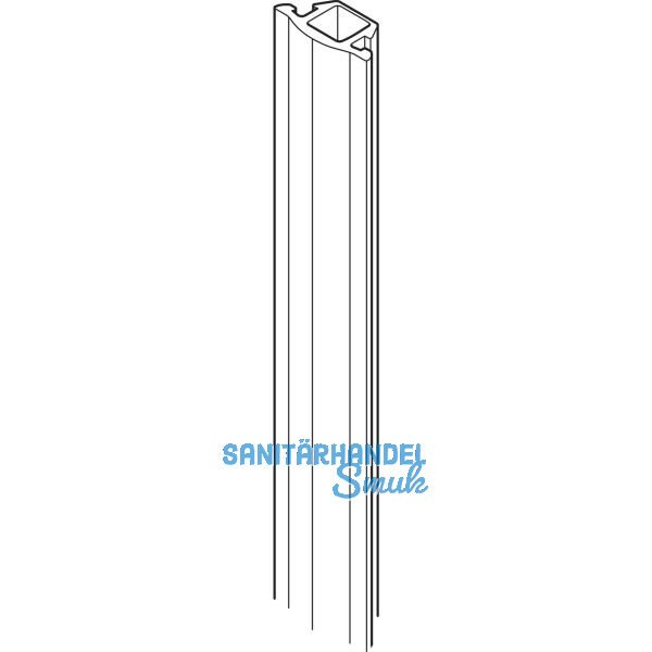 HAWA Dichtungsprofil Wandanschlussprofil L=3500 mm Gummi schwarz