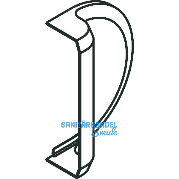 HAWA Toplock Abdeckkappe rund zu Schlie�winkel Kunststoff verchromt matt