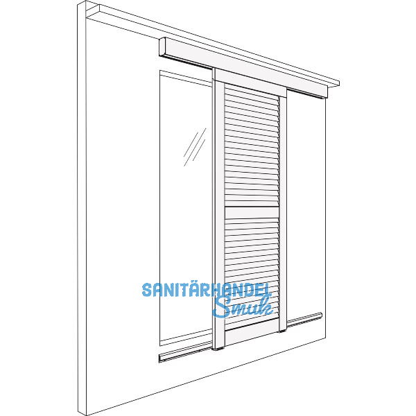 Grundgarnitur HAWA-Frontslide 60/A, Schiebeladenb. mind. 400 mm, St�rke 28-45 mm
