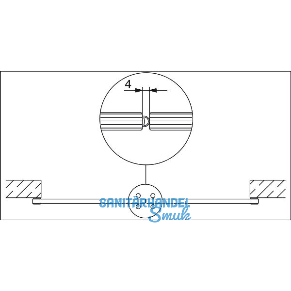 HAWA Gummiprofil Glaskantenschutz 10 m Kunststoff schwarz