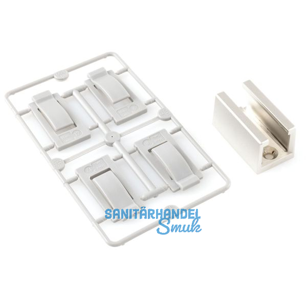 HAWA Junior GP/Ordena 70 Bodenf�hrung spielfrei Glas 8-12,7 mm Edelstahl-Effekt