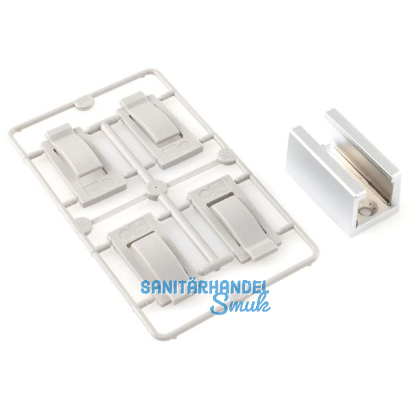 HAWA Junior GP/Ordena 70 Bodenf�hrung spielfrei Glas 8-12,7 mm verchromt matt