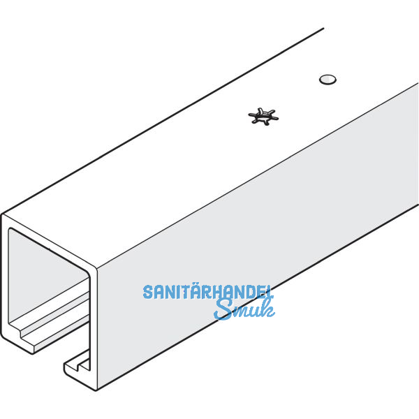HAWA Junior 120 Laufschiene Deckenmontage L=2500 mm Aluminium farblos eloxiert