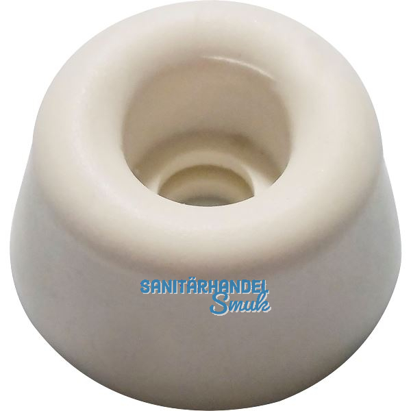 Gummipuffer � 20 mm, H�he 10 mm, Gummi cremewei�