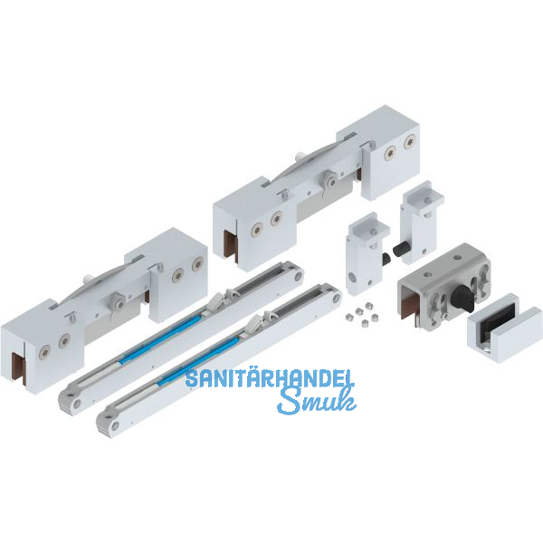 HELM GT-S 150 Beschlagset Glas 8-12,76 mm Einzugsd�mpfung 80kg silber eloxiert