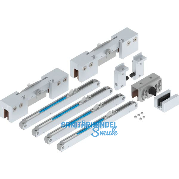 HELM GT-S 150 Beschlagset Glas 8-12,76 mm Einzugsd�mpfung 150kg silber eloxiert