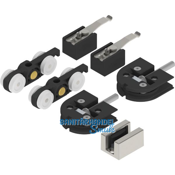 SOLIDO 100 Beschlagset Glas Punktbefestigung 8-10,76 mm F�hrung Edelstahl