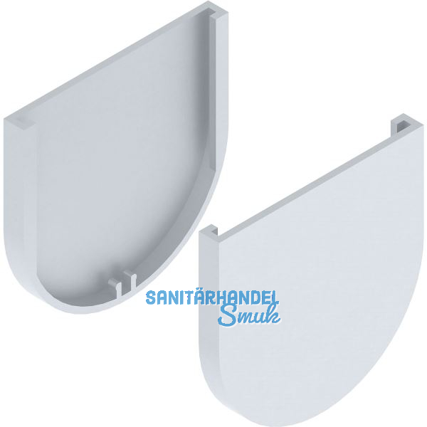 SOLIDO 100 Abdeckkappen-Set Glas Punktbefestigung rund silber