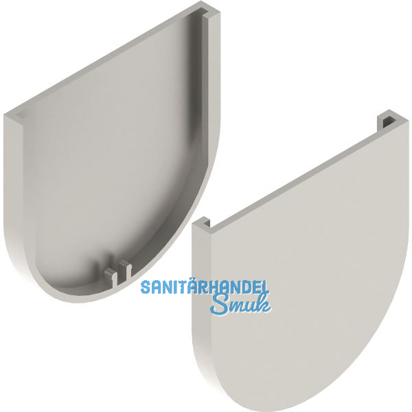 SOLIDO 100 Abdeckkappen-Set Glas Punktbefestigung rund Edelstahl-Effekt