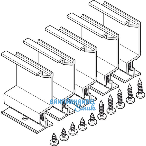 Blendenbefestigungsteile HAWA-Frontslide 60/A, 60/matic, f�r Abdeckblende, Alu