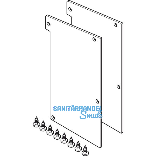 Abdeckungen stirnseitig HAWA-Frontslide f�r Wandbefestigung, ohne Distanz, Alu