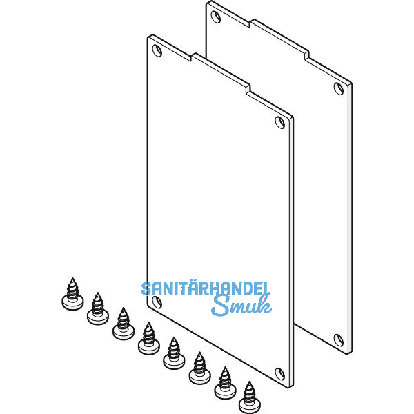 Abdeckung stirnseitig HAWA-Frontslide 60/A,60/matic,f.Deckenbefest. silber elox.