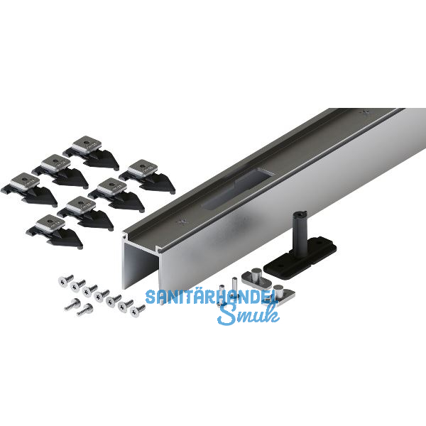 HAWA-Junior 80/100 Pocket Montageset Wandtasche L=2500 mm silber