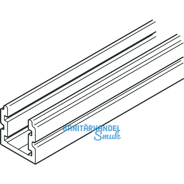 F�hrungsschiene Variofold 80/H ungebohrt, auf Ma�, silber eloxiert