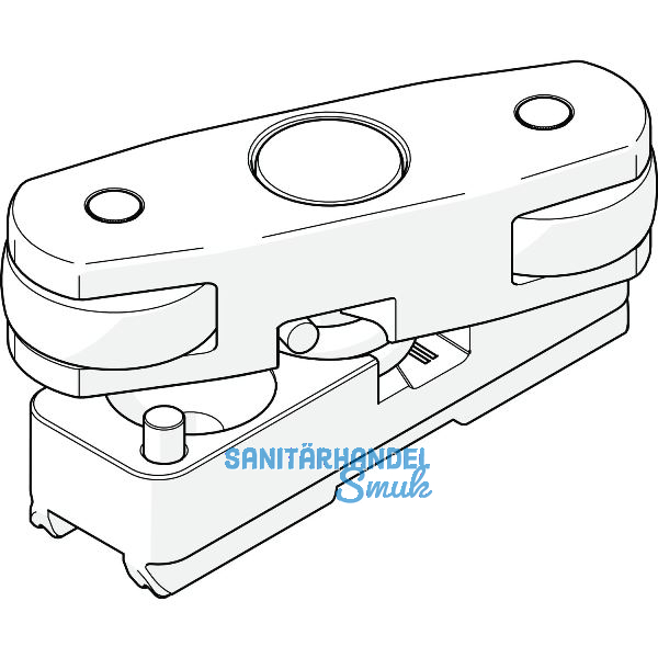 HAWA Junior 80/G Telescopic Bodenf�hrung Glas spielfrei zum Anschrauben