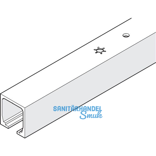 HAWA Junior 40 Laufschiene Deckenmontage L=6000 mm auf Ma� Alu farblos eloxiert