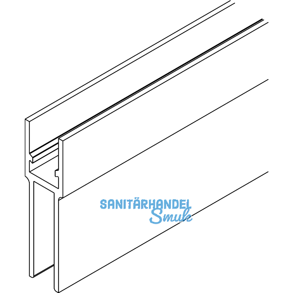 HAWA Junior 80/G Telescopic Trag-Glashalteprofil f�r Glas 10 mm L=6500 mm silber