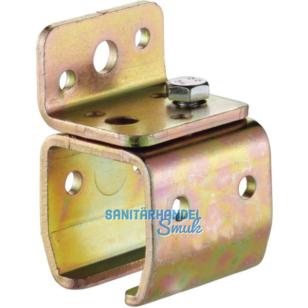 Wandbefestigungsmuffe HELM 101, Loch � 8 mm, M6 x 10, Stahl verzinkt, gelb