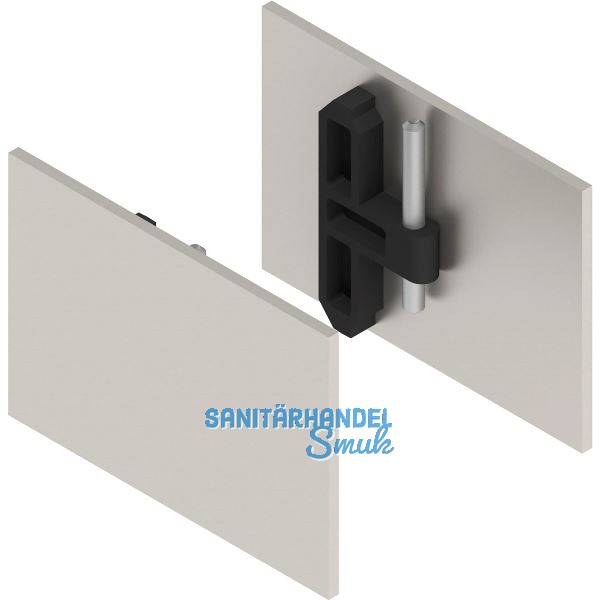 HELM GT-L Abdeckkappen-Set f�r Seitenteil Aluminium Edelstahl-Effekt