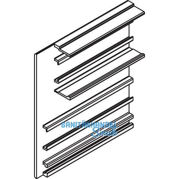 HAWA-Junior 80/100 Z Abdeckkappe Clipblende 66 mm links silber