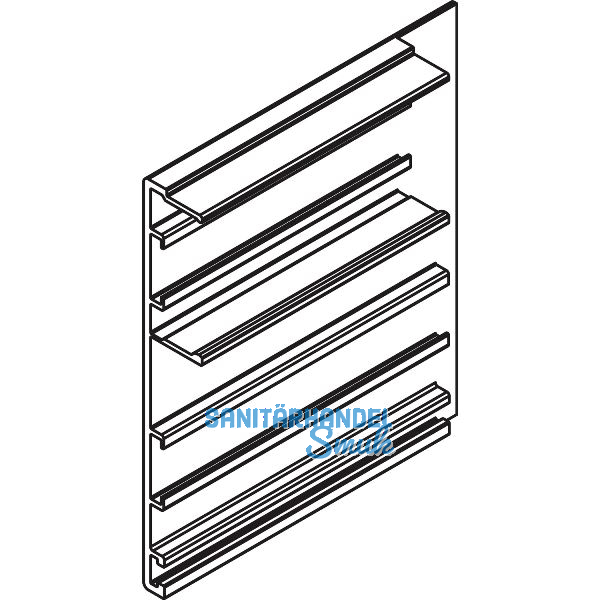 HAWA-Junior 80/100 Z Abdeckkappe Clipblende 66 mm rechts silber