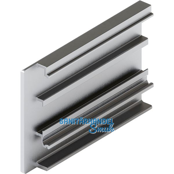 HAWA-Junior 80/100 B Abdeckkappe Clipblende 60 mm links silber