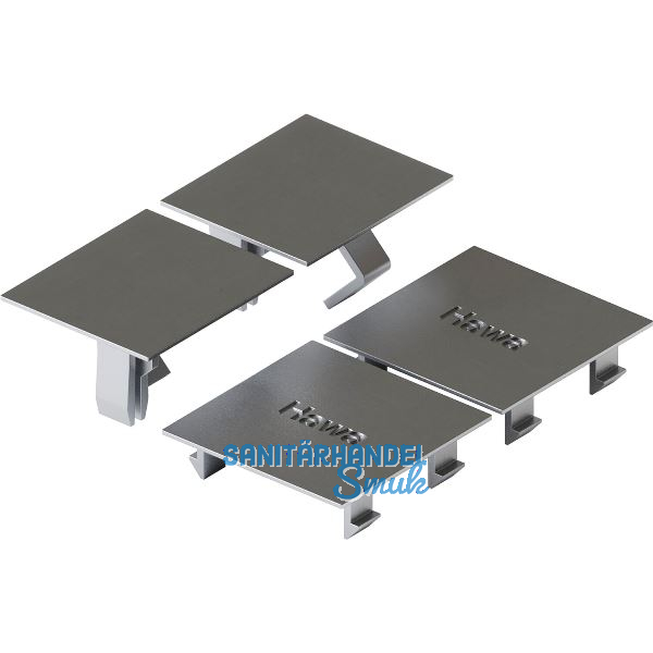 HAWA-Junior 100/B Acoustics Abdeckkappen-Set zu Dichtungsset silber