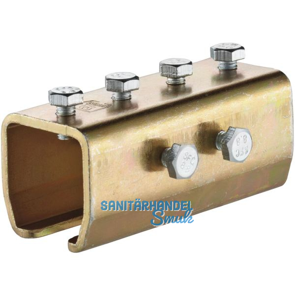 Verbindungsmuffe HELM 1303, Schraube M8 x 16 mm, Stahl verzinkt, gelb