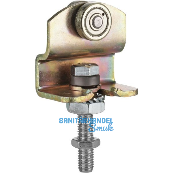 Rollapparat HELM 385 einpaarig mit Drehlager, Stahl verzinkt, gelb