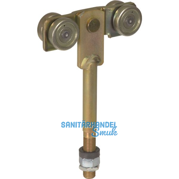 Rollapparat HELM 320L zweipaarig mit Drehlager, Stahl verzinkt, gelb