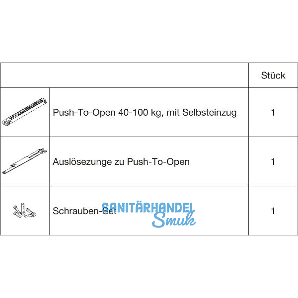 HAWA Porta 100/HMT-Pocket Acoustics Push-To-Open D�mpfung Selbsteinzug 100 kg
