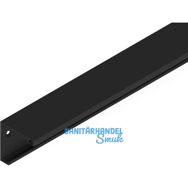 HELM GT-L Laufschiene Wandmontage auf Ma� Aluminium schwarz matt