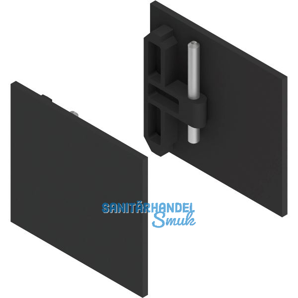 HELM GT-L Abdeckkappen-Set Aluminium schwarz matt