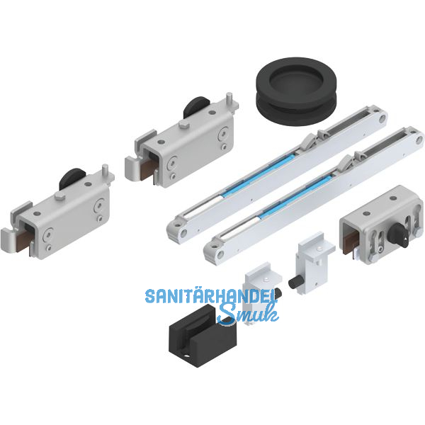 HELM GT-L 50 Beschlagset Glas 8-10 mm ohne Laufschiene 50 kg schwarz matt