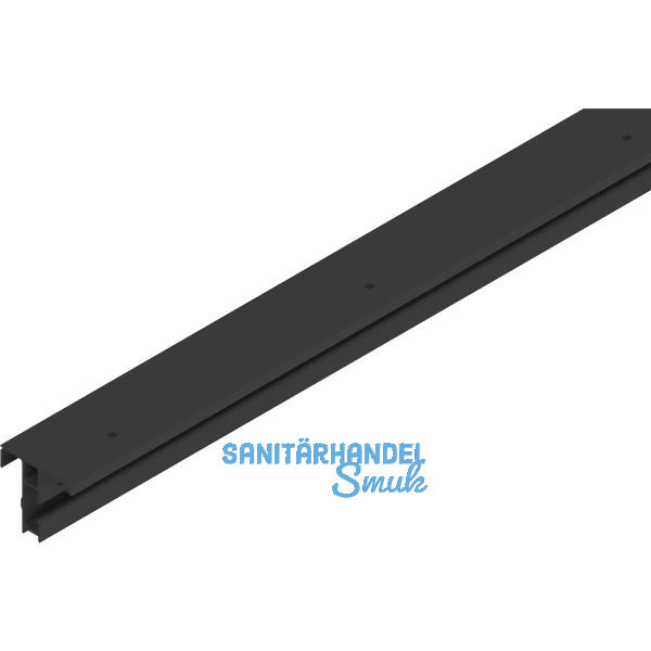 SOLIDO/HELM Anschlagschiene zu Anschlagkasten L=2500 mm auf Ma� schwarz matt