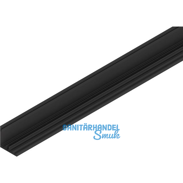 SOLIDO/HELM Blende zu Anschlagschiene L=2500 mm auf Ma� schwarz matt