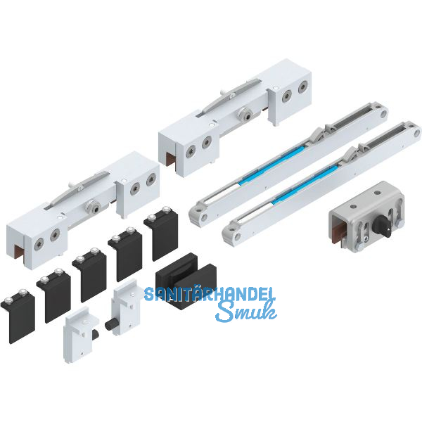 HELM GT-L 80 Beschlagset Glas 8-10,76 mm mit Einzugsd�mpfung schwarz matt