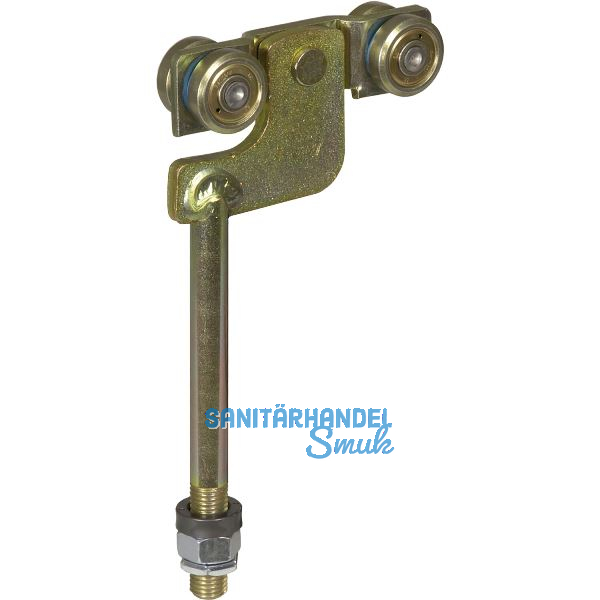 Rollapparat HELM 521L zweipaarig mit Drehlager, Stahl verzinkt, gelb