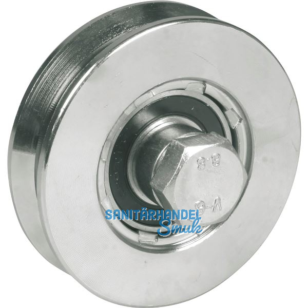 IBFM Schiebetorrolle 360 mit Kugellager, � 60mm, V-Nut , Stahl verzinkt