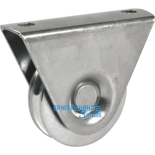 IBFM Schiebetorrolle mit Auflager 386, � 60mm, V-Nut , Stahl verzinkt