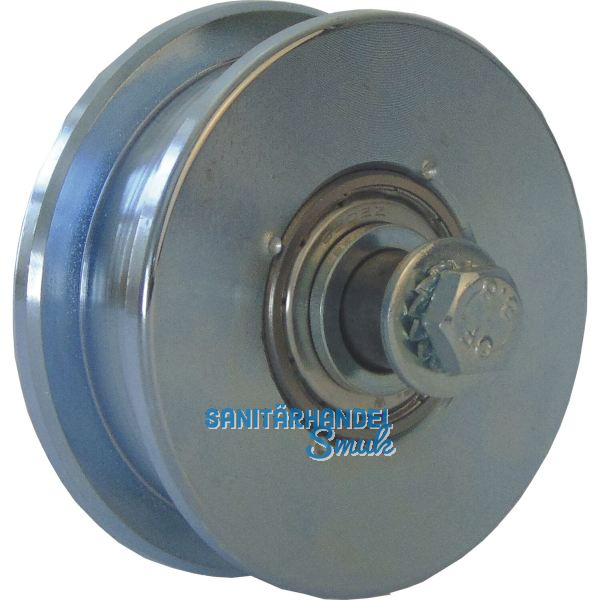 Schiebetor-Stahlrolle � 100 mm, Stahl verzinkt, blau