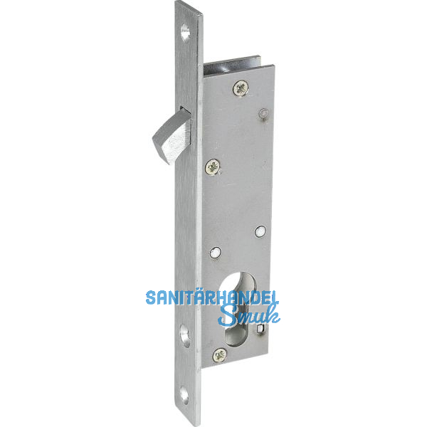 Schiebet�rschloss mit Bogenriegel,PZ,DM 20,Stulp 176x20x3 eckig,silber verzinkt