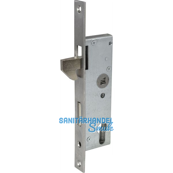 Schiebet�rschloss m. Hakenfalle u. Riegel, PZW, DM 35, VK 8,5 mm,eckig,Edelstahl