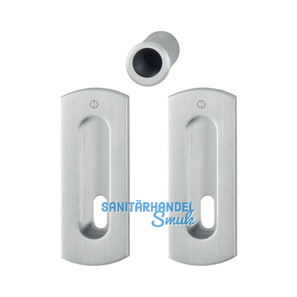 HOPPE Schiebet�rmuschel Set M463 - BB, Messing verchromt satiniert