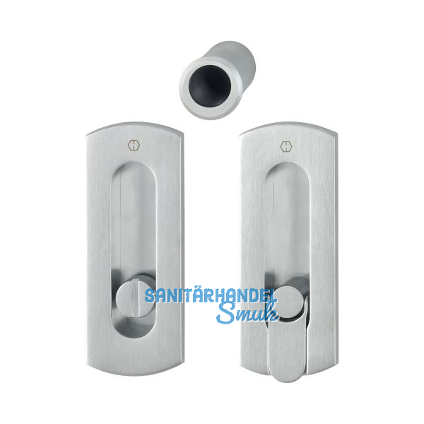 HOPPE Schiebet�rmuschel Set M463 - WC, Messing verchromt satiniert