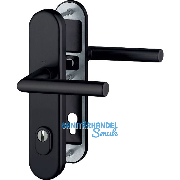 Sicherheits-Dr�ckergarnitur AMSTERDAM, PZ88, T�rst�rke 67-77 mm, RC3, schwarz