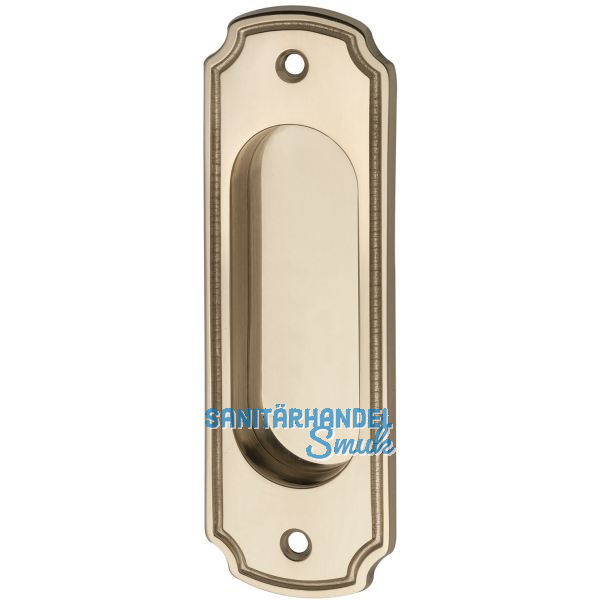 Schiebet�rmuschel 40 x 127 mm, ungelocht, Messing poliert, kantig